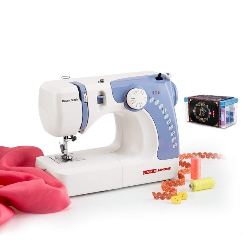 Usha Janome Dream Stitch Automatic Zig-Zag Electric Sewing Machine || 7 Built-In-Stitches || 14 Stitch Function